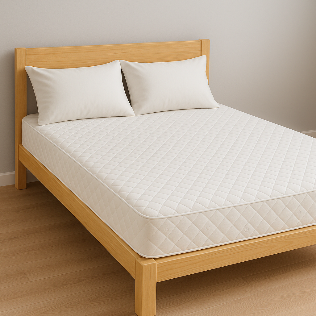 Lit 2 places + Matelas épaisseur 15 + 2 Coussins