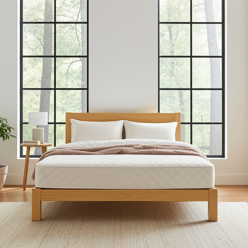 Lit 2 places + Matelas épaisseur 15 + 2 Coussins