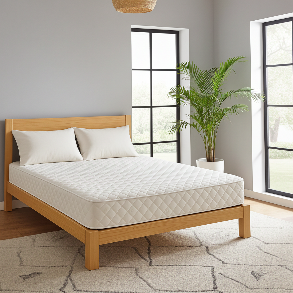 Lit 2 places + Matelas épaisseur 15 + 2 Coussins